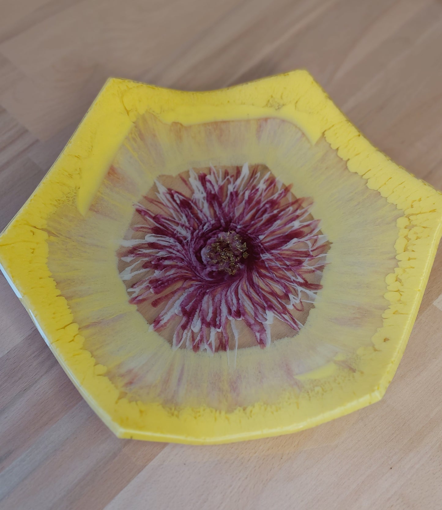 Resin Schale Hexagon