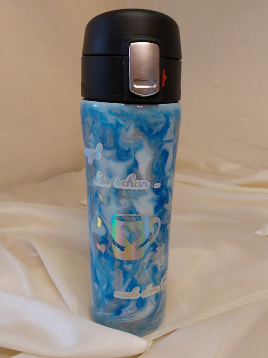 Tumbler mit Klappdeckel Spruch