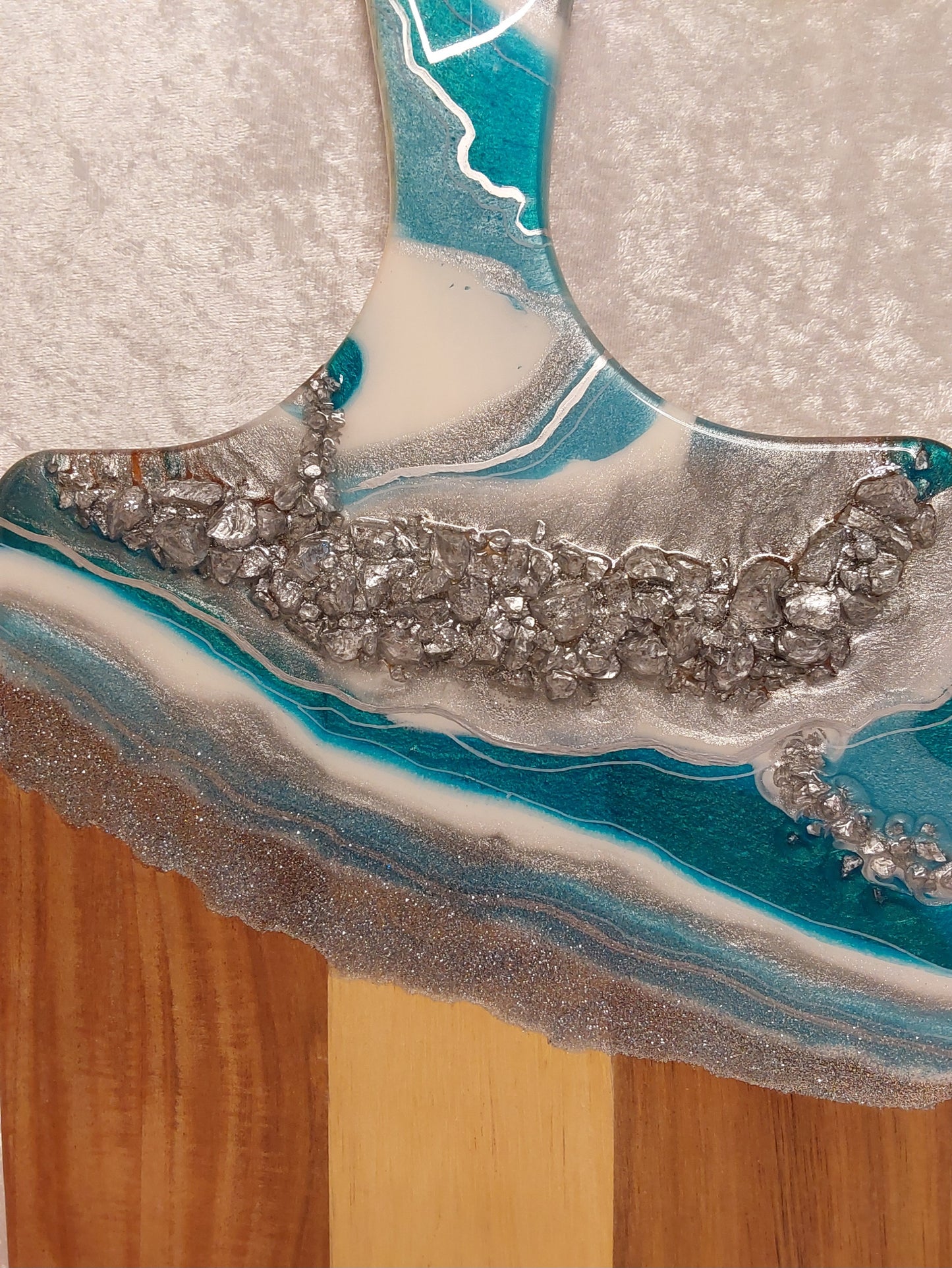 Servierbrett Groß Griff Resin