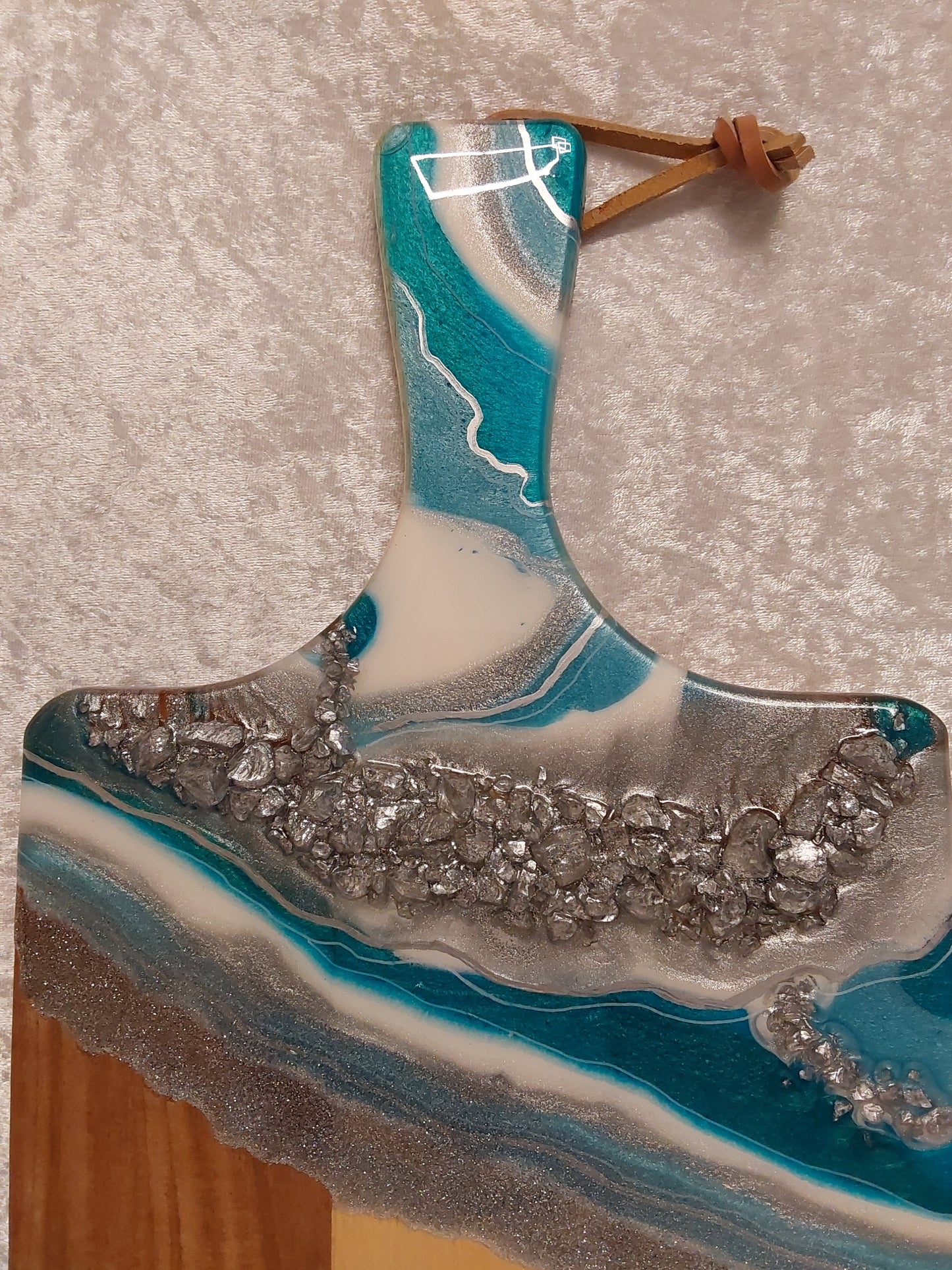 Servierbrett Groß Griff Resin
