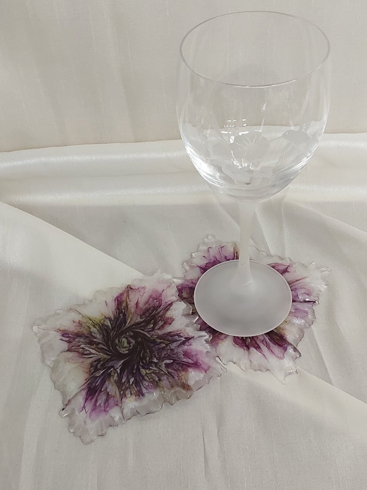 Untersetzer mit Blume-Effekt 2er Set