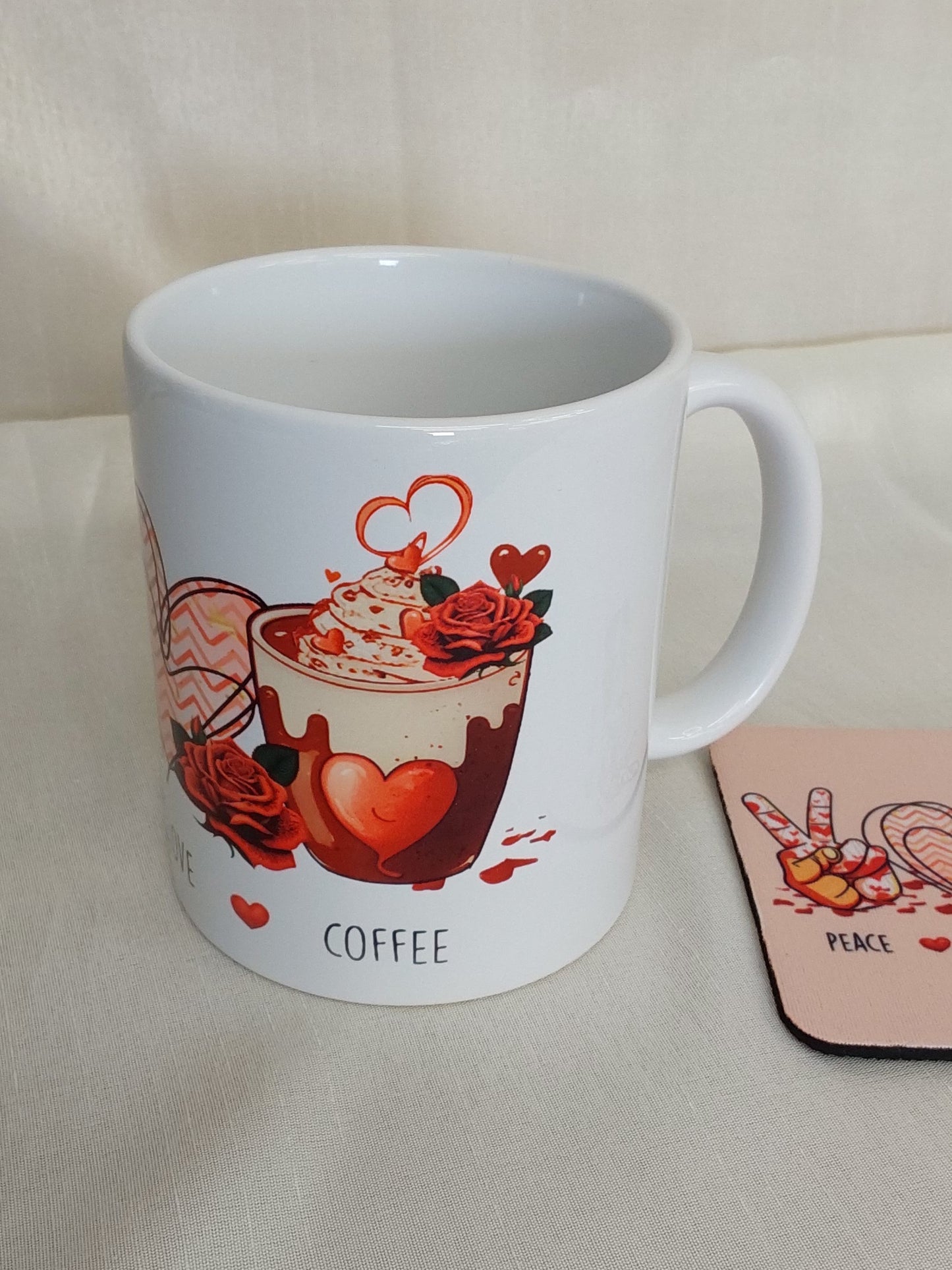 Tasse Peace Love Coffee