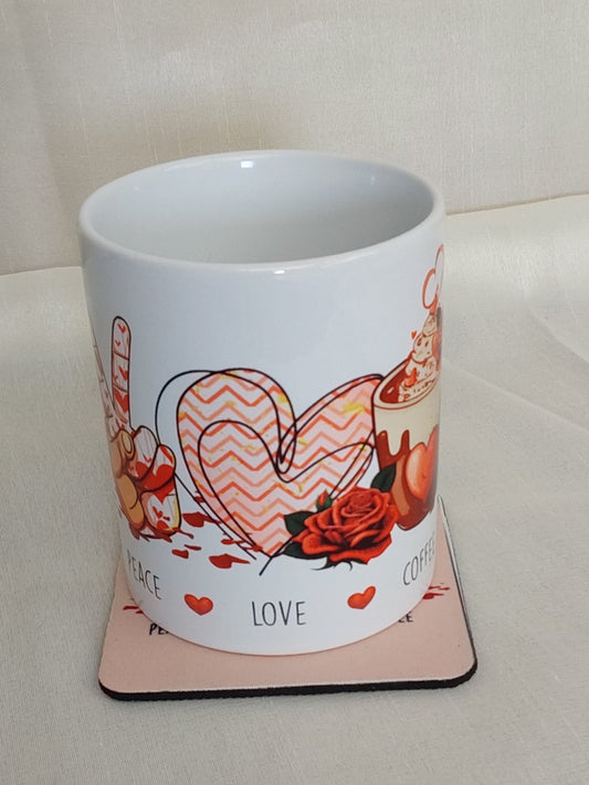 Tasse Peace Love Coffee