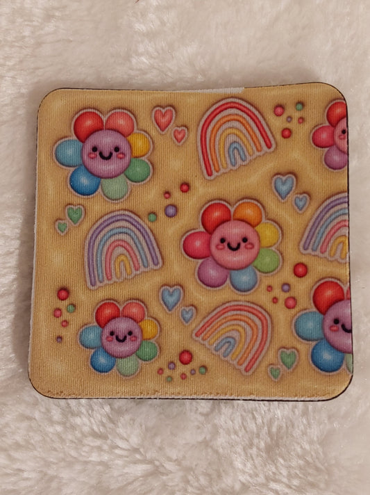 Tasse 3D Regenbogen Blumen