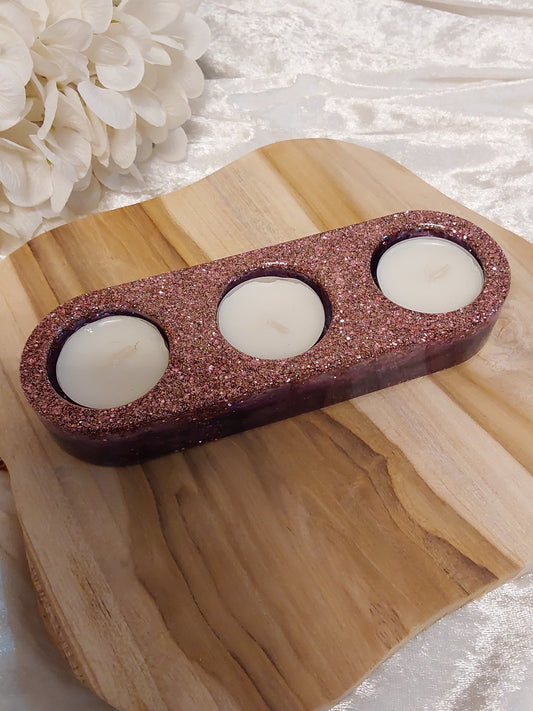 Dreier Teelicht aus Resin
