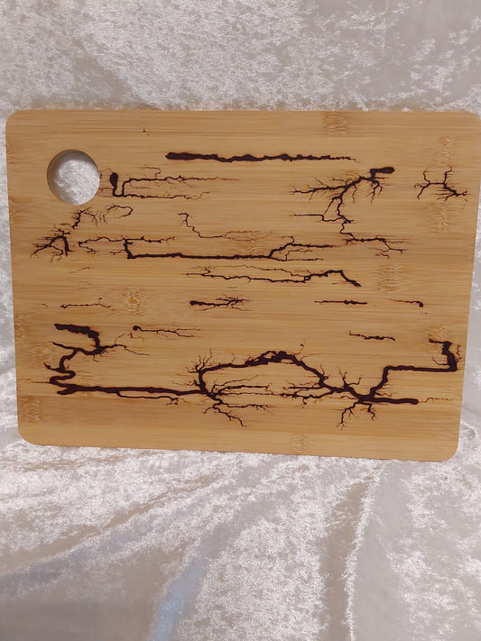 Holztablett Lichtenberg-Design