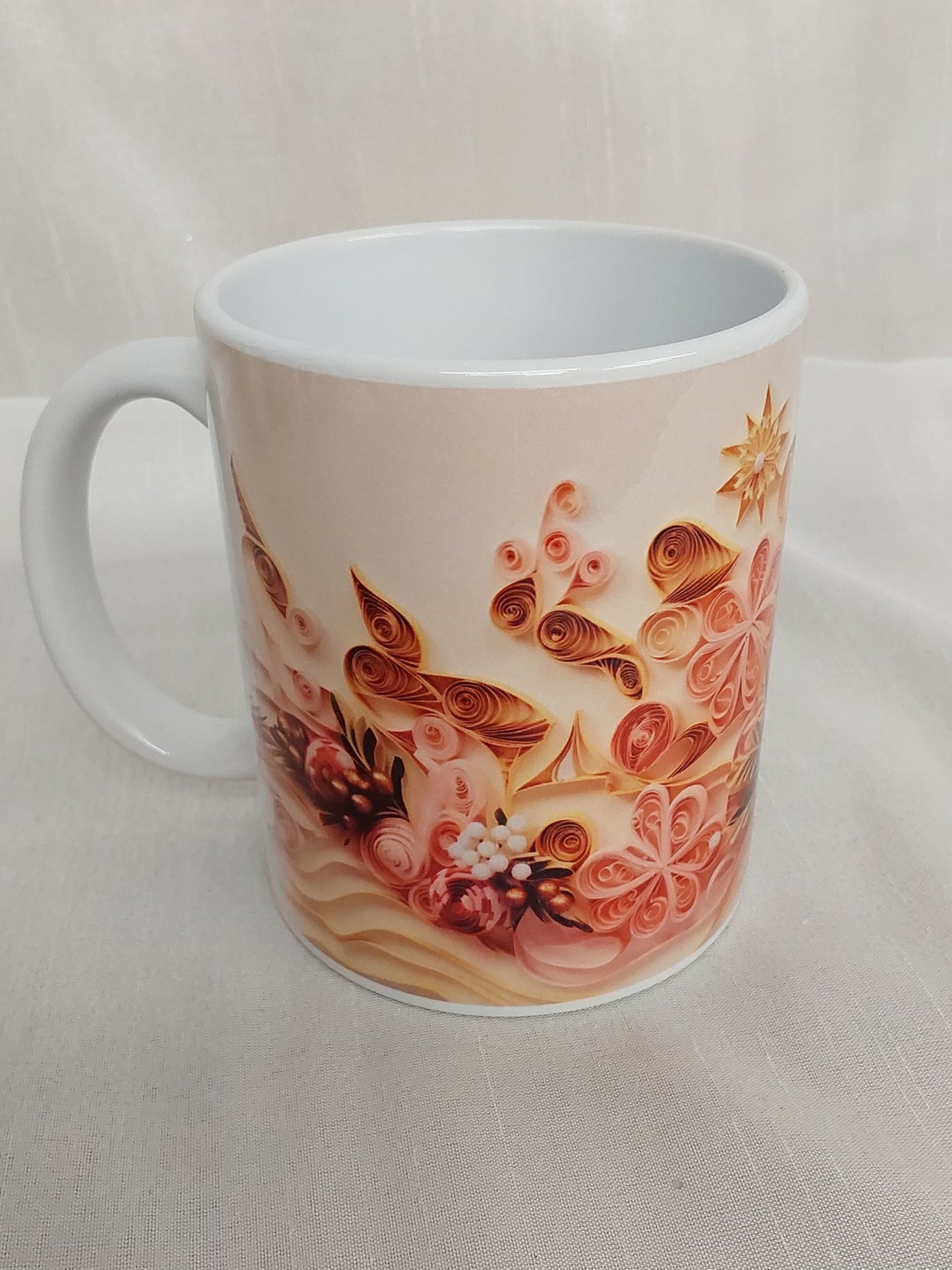 Tasse Schneemann mit Blüten
