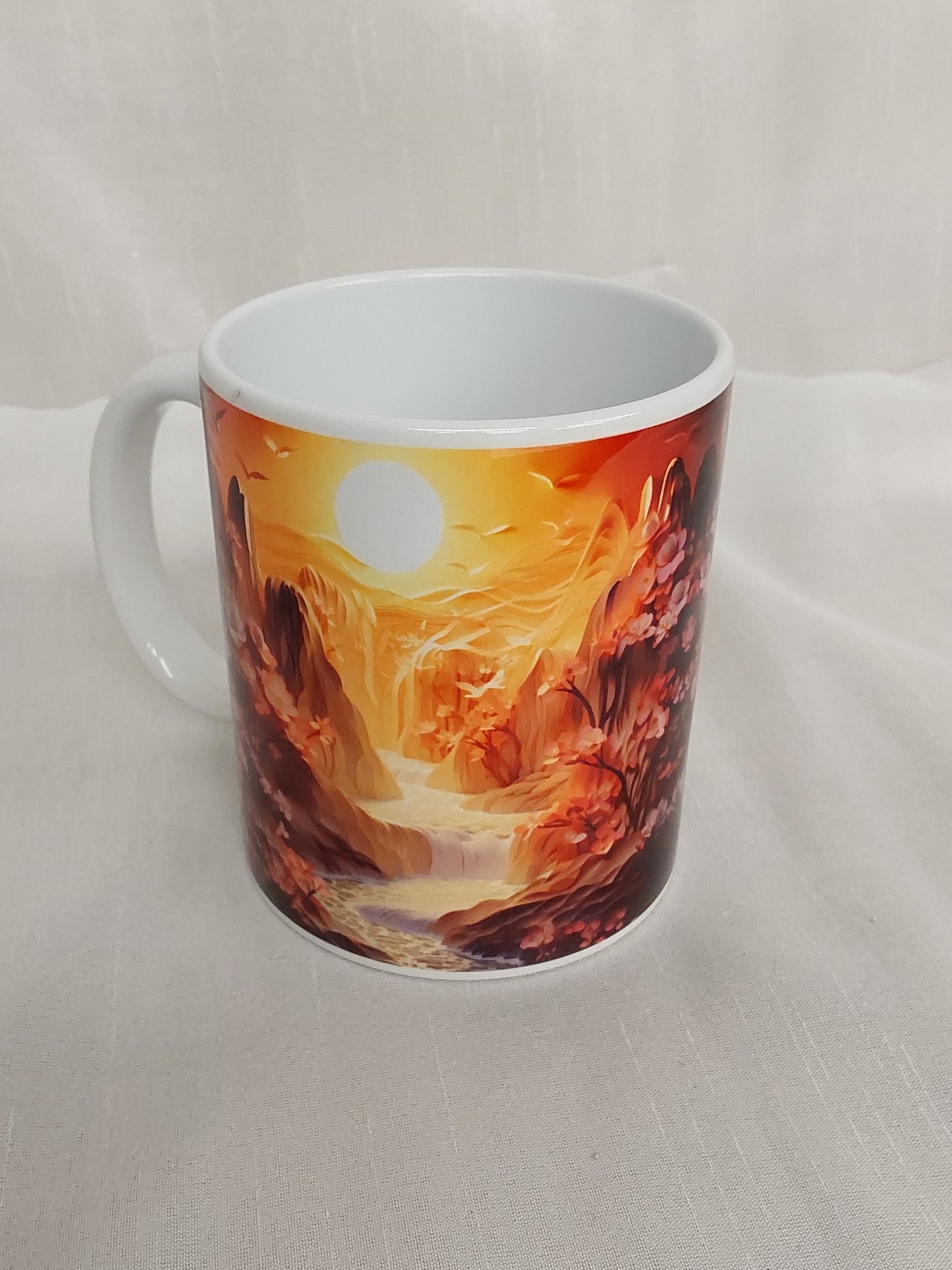 Tasse Sonnenuntergang Wasserfall