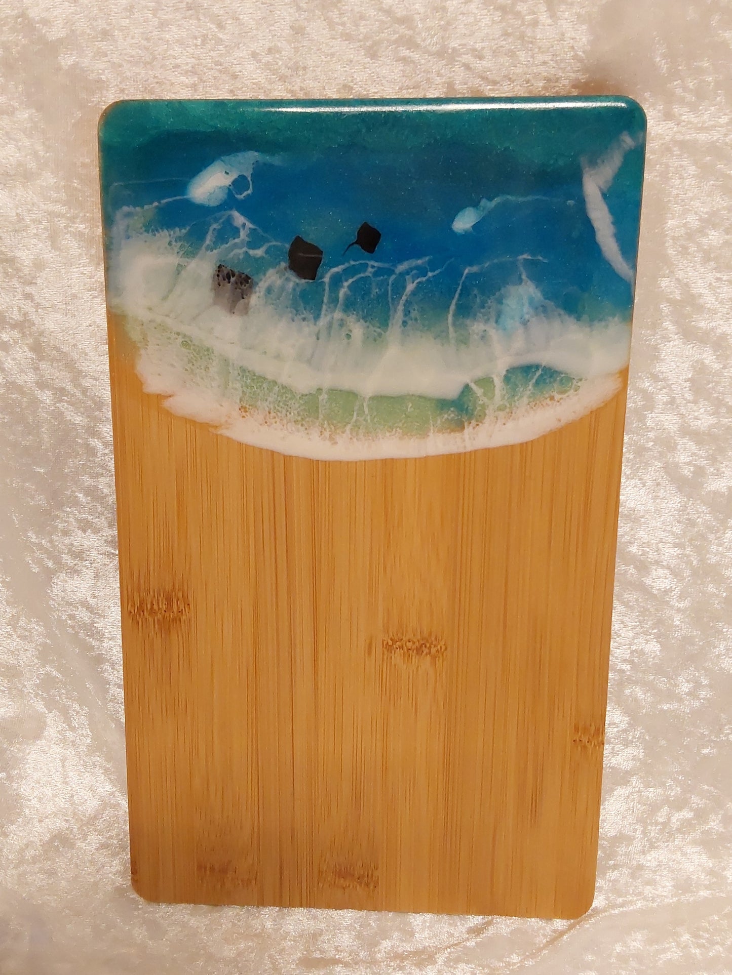 Servier- & rühstücksbrettchen mit Resin Design Rochen