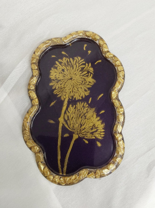 Resin Schale/kleines Tablett Pusteblume