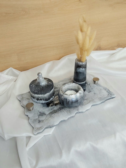 Tablett Vase Dose Teelicht