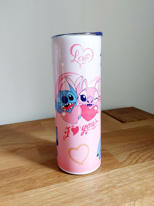 Tumbler Angel & Stitch sublimiert