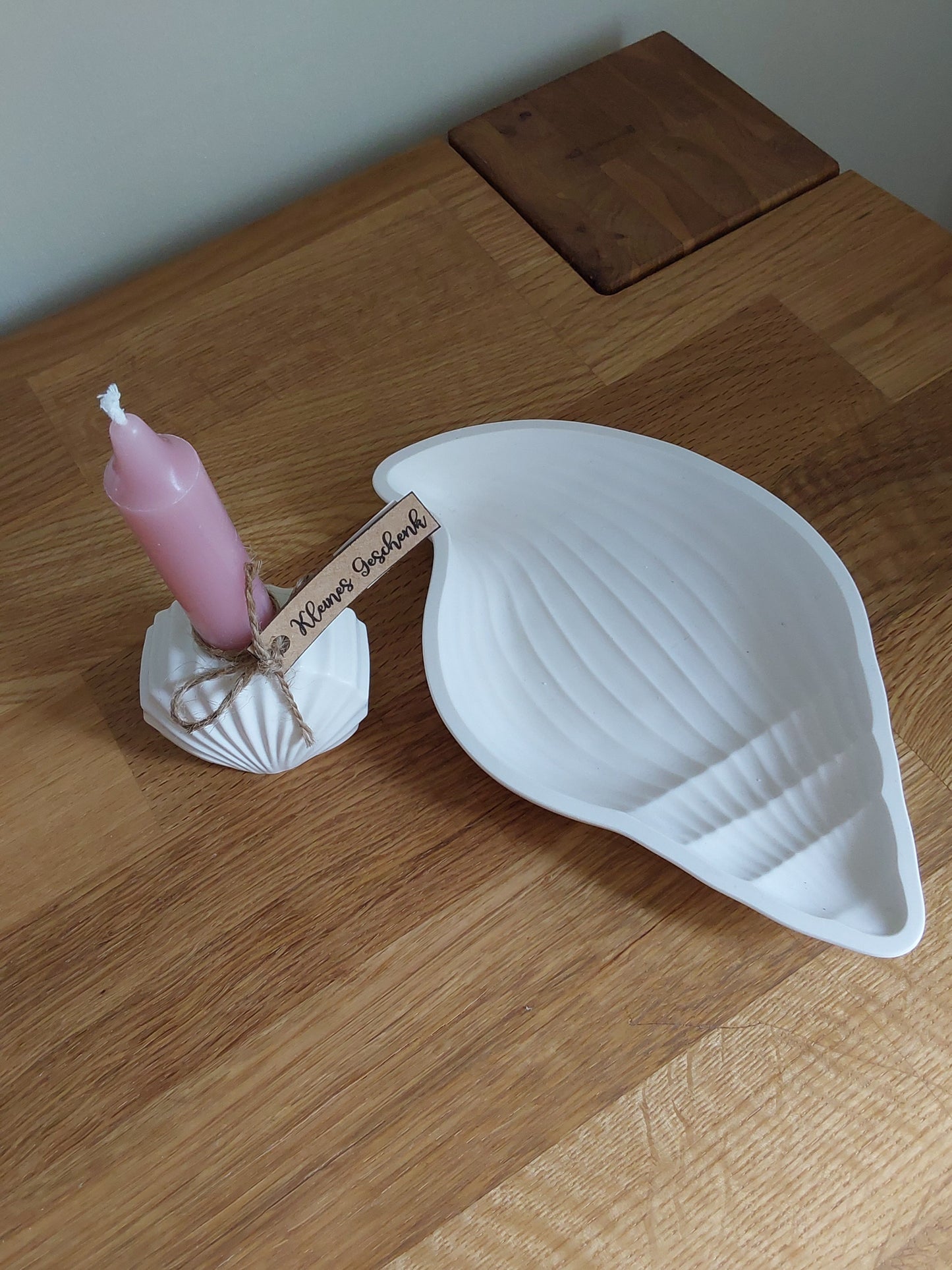 Muschelschale Muschelkerzenhalter 2teilig