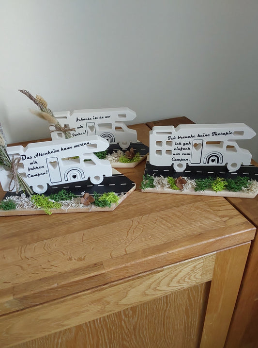 Wohnmobil mit Spruch