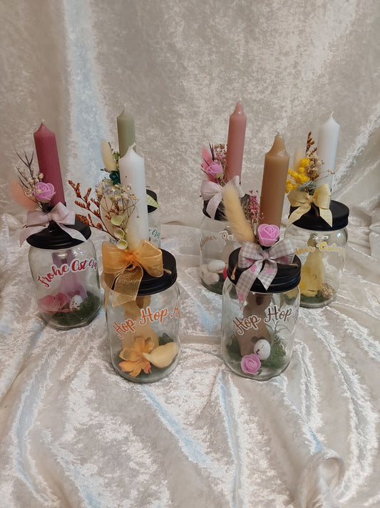 Kerzenhalter auf Glas Ostern