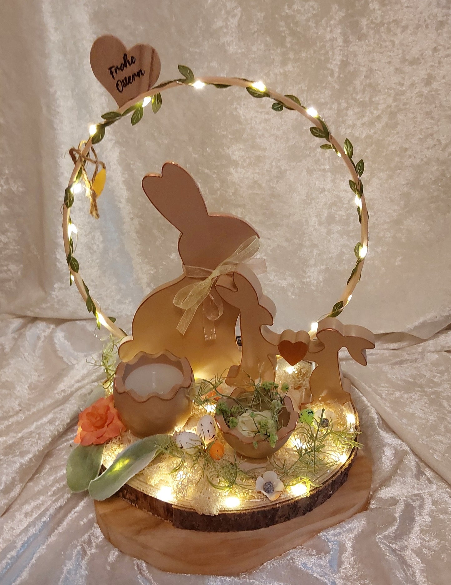 Oster-Deko mit Beleuchtung