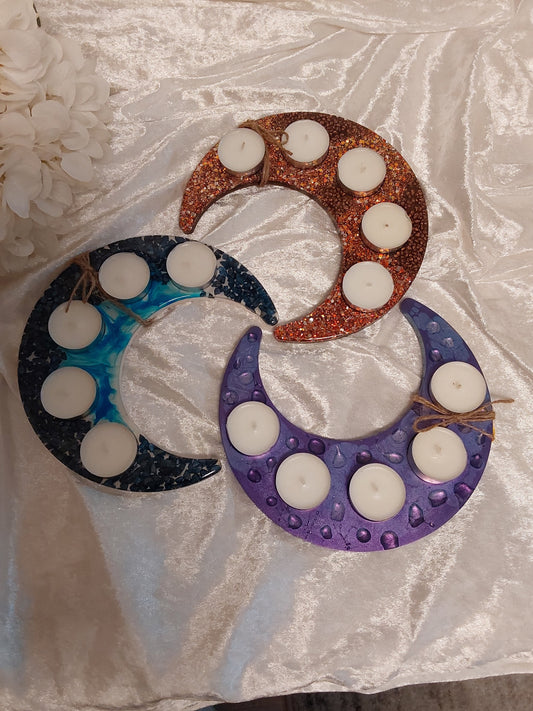 Resin Mond-Teelichter