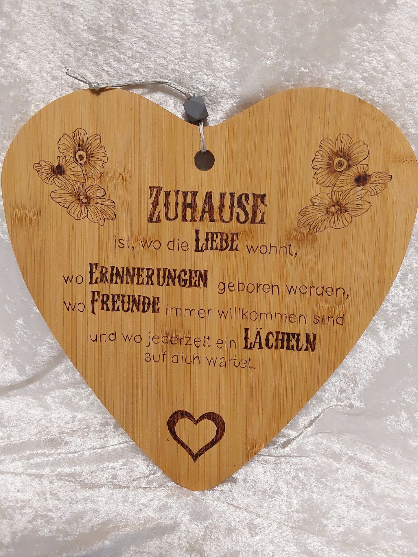 Herzaufhänger mit Spruch