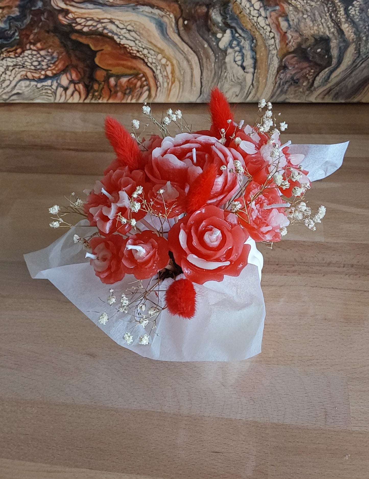 Blumenstrauß aus Kerzen