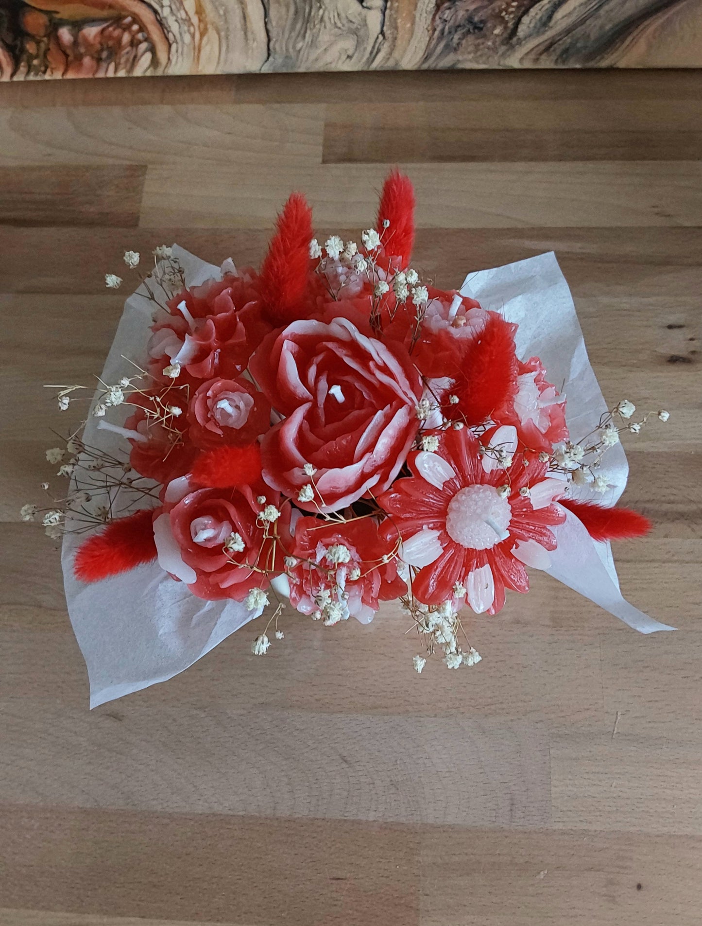 Blumenstrauß aus Kerzen