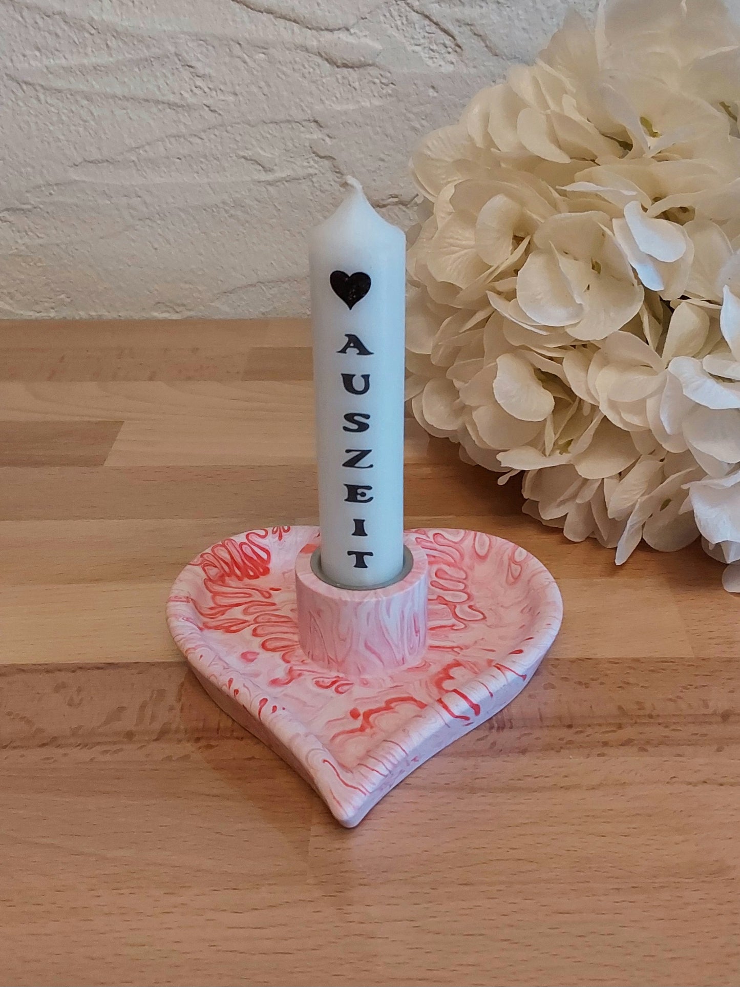 Herz-Stabkerzenhalter Auszeit