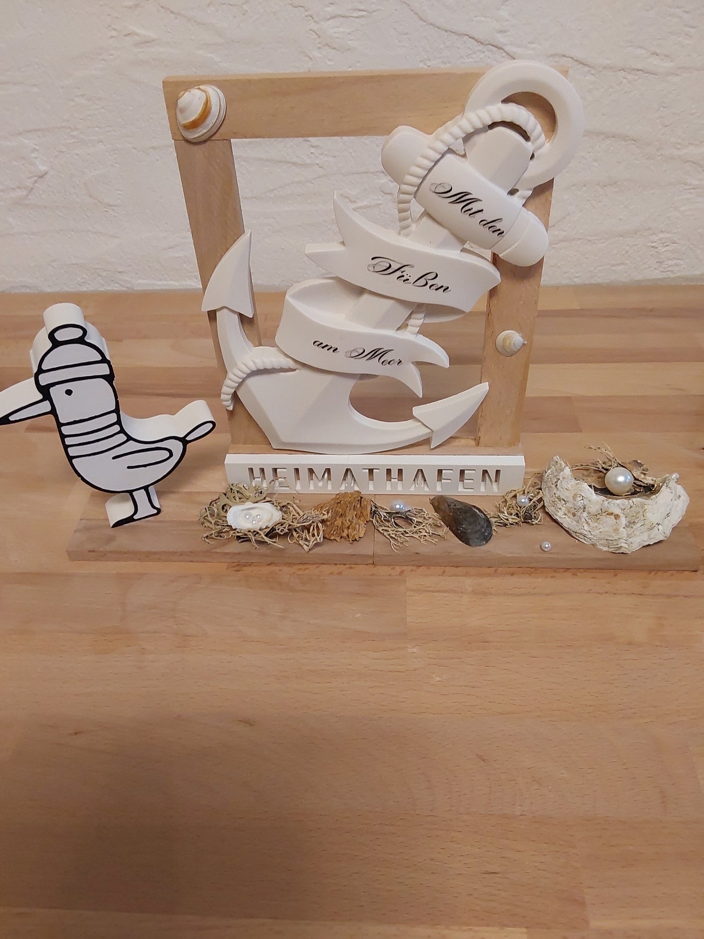 Maritim Deko Anker Möwe Muscheln