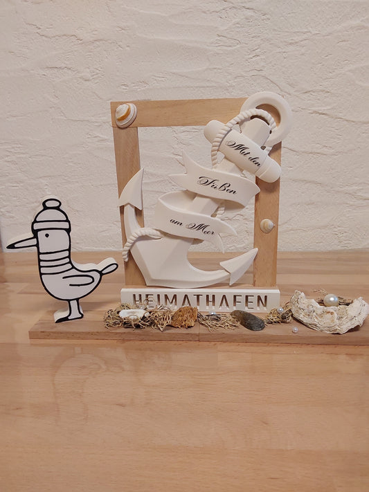 Maritim Deko Anker Möwe Muscheln