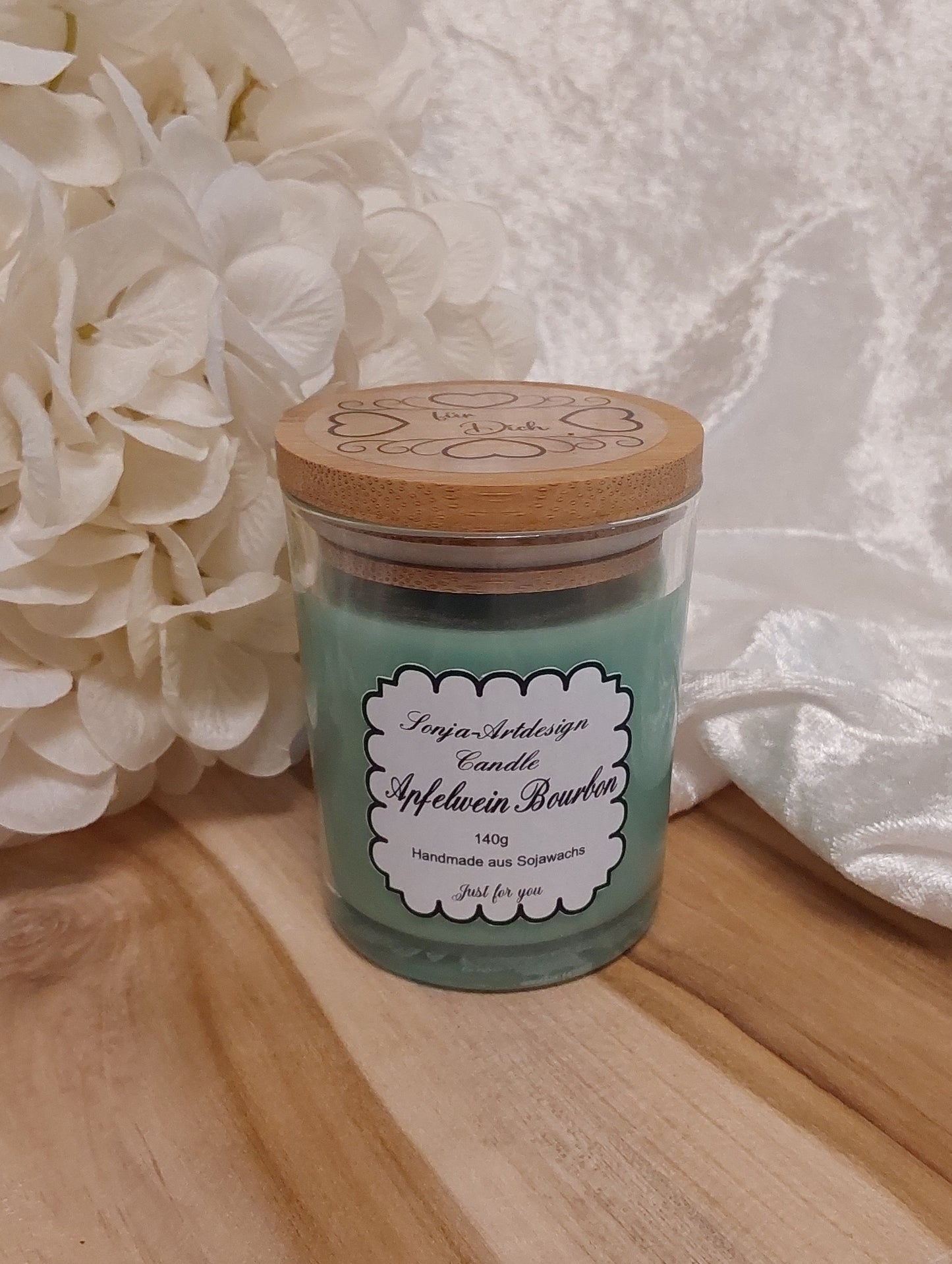 Duftkerze im Glas, Apfelwein Bourbon 140g