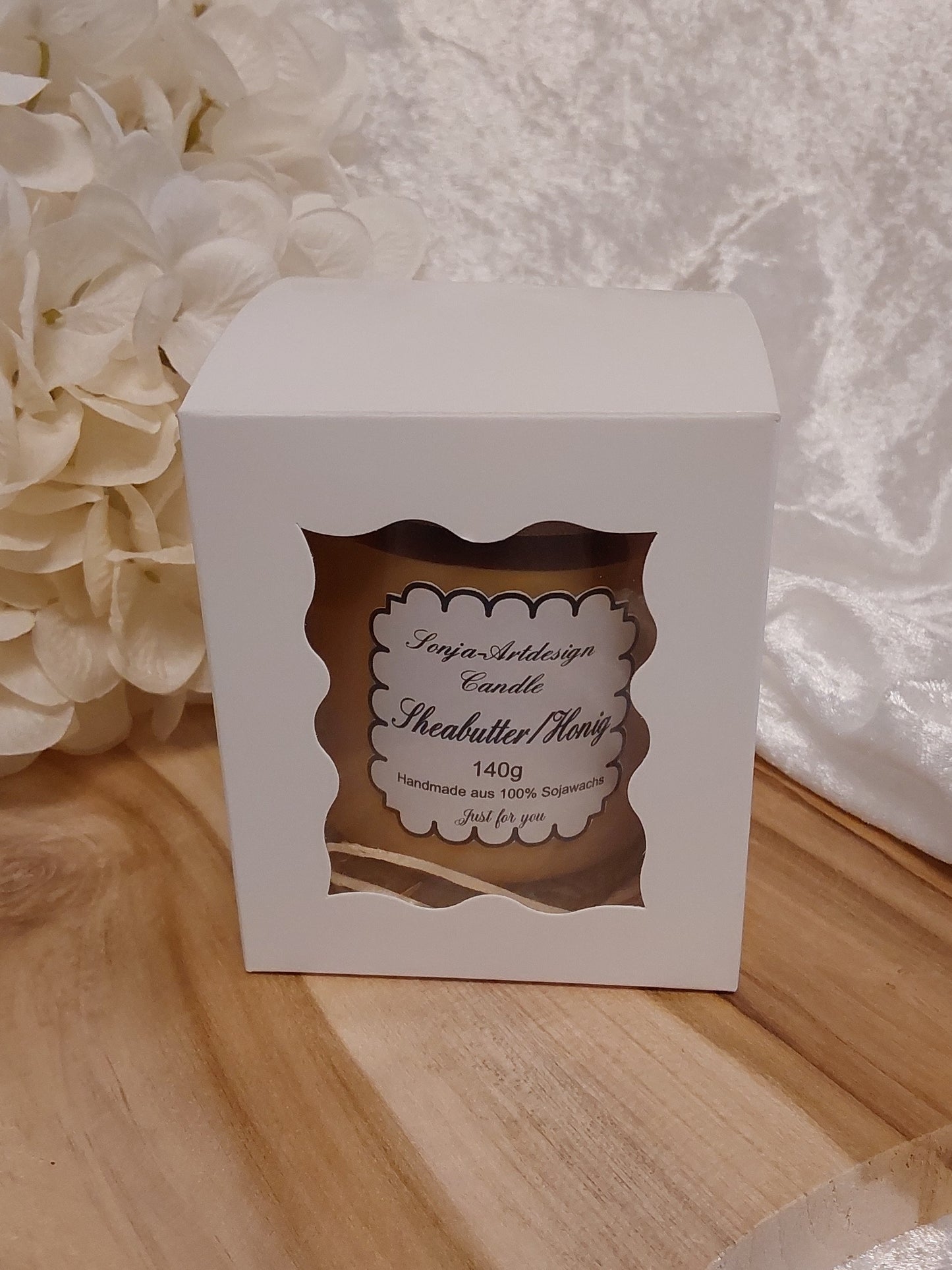 Duftkerze im Glas Sheabutter/Honig 140g