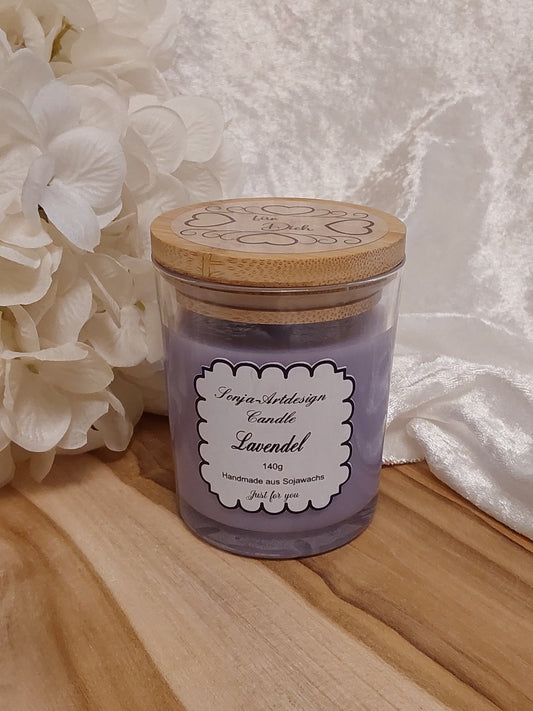 Duftkerze im Glas Lavendel 140g
