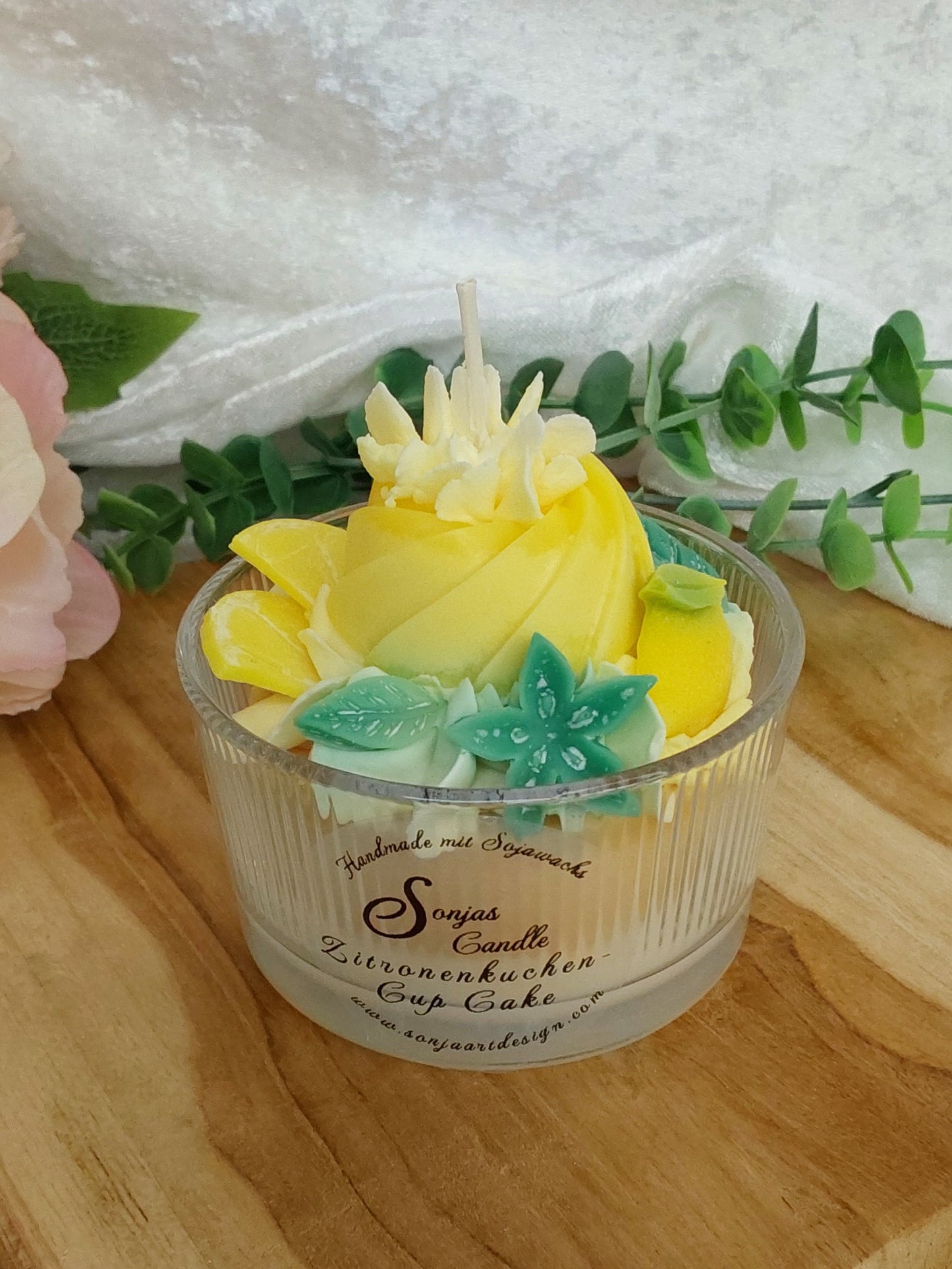 Zitronenkuchen CupCake im Glas