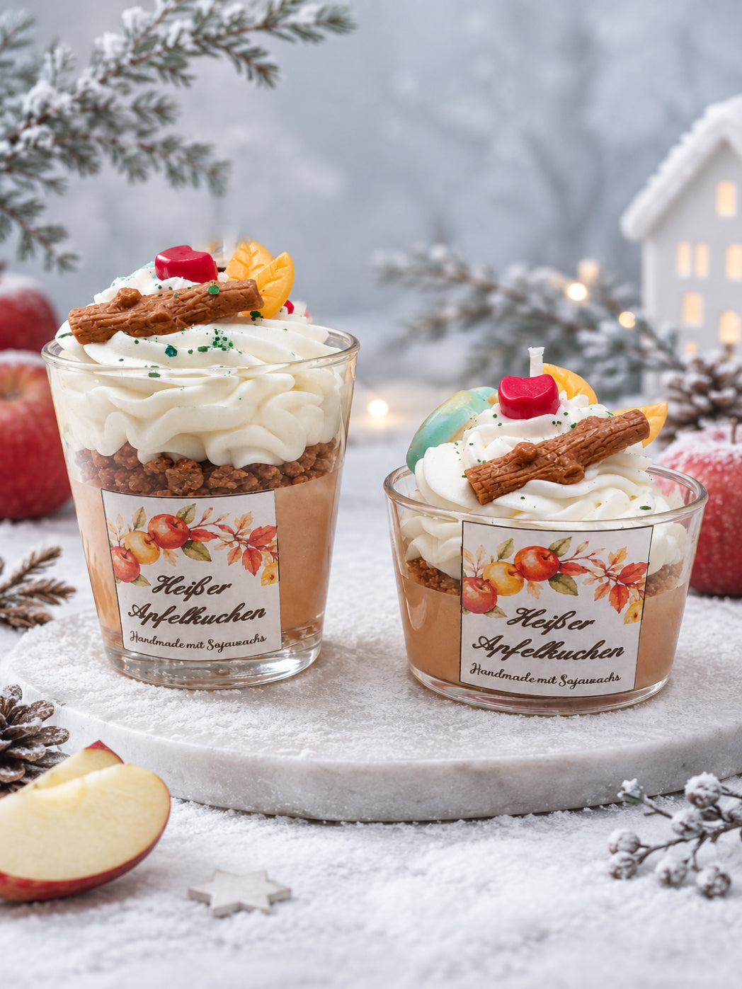 Heißer Apfelkuchen Duftkerze