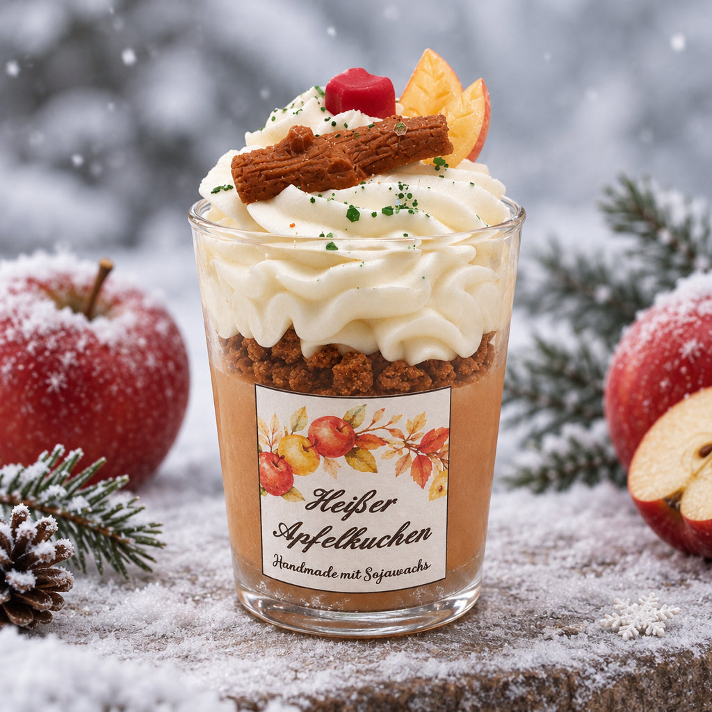 Heißer Apfelkuchen Duftkerze