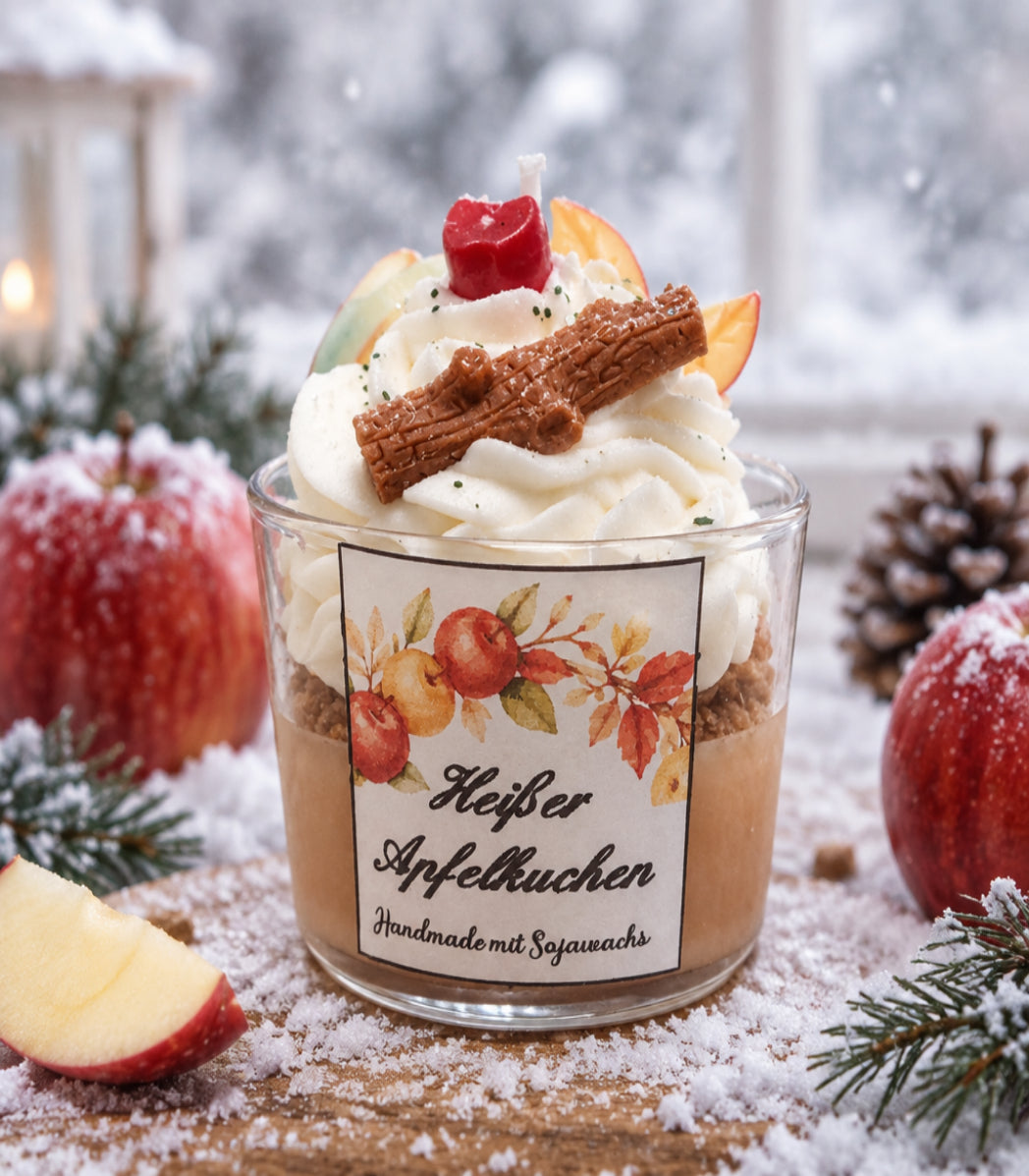 Heißer Apfelkuchen Duftkerze