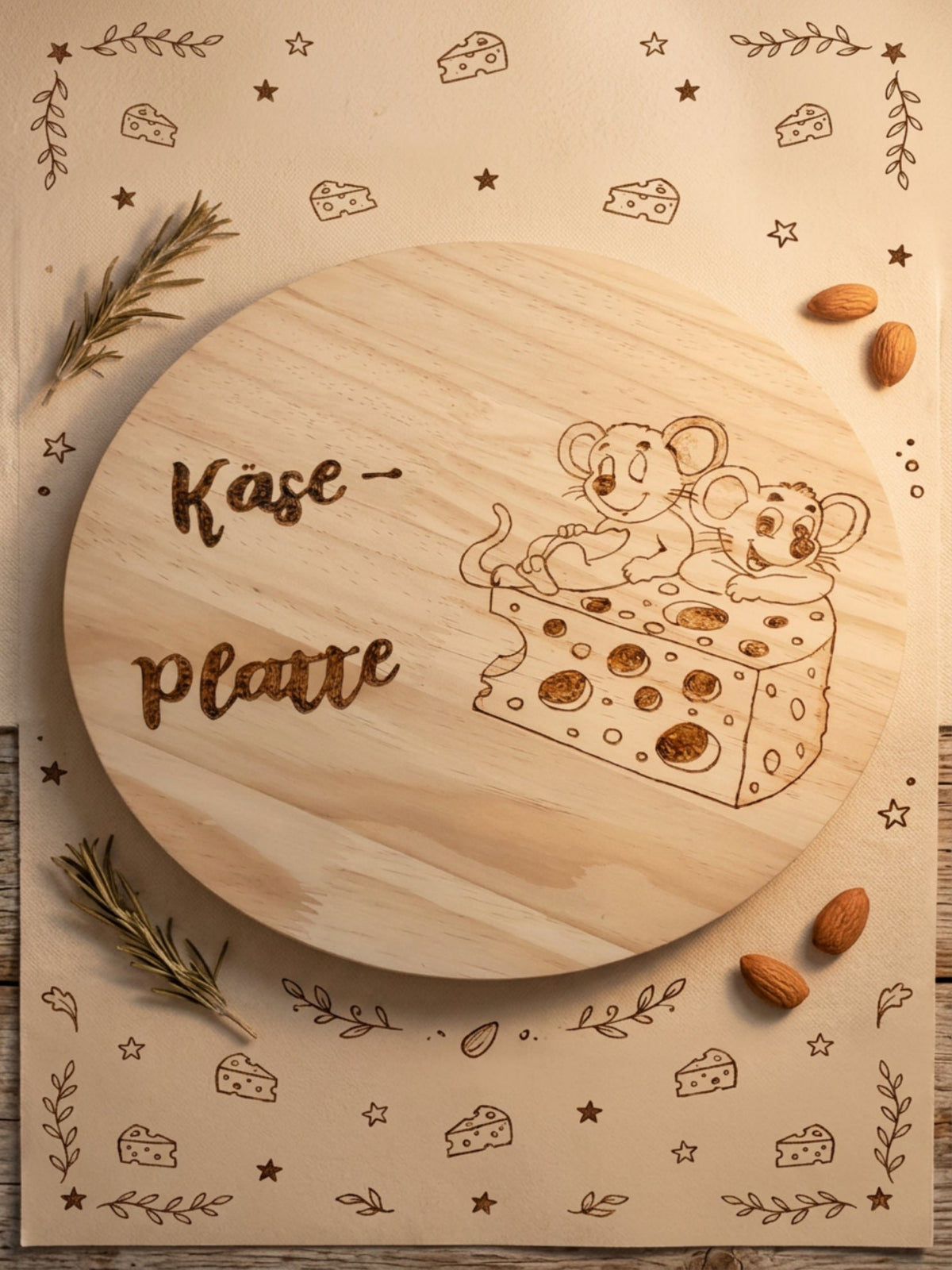 Serviertablett Käse Platte