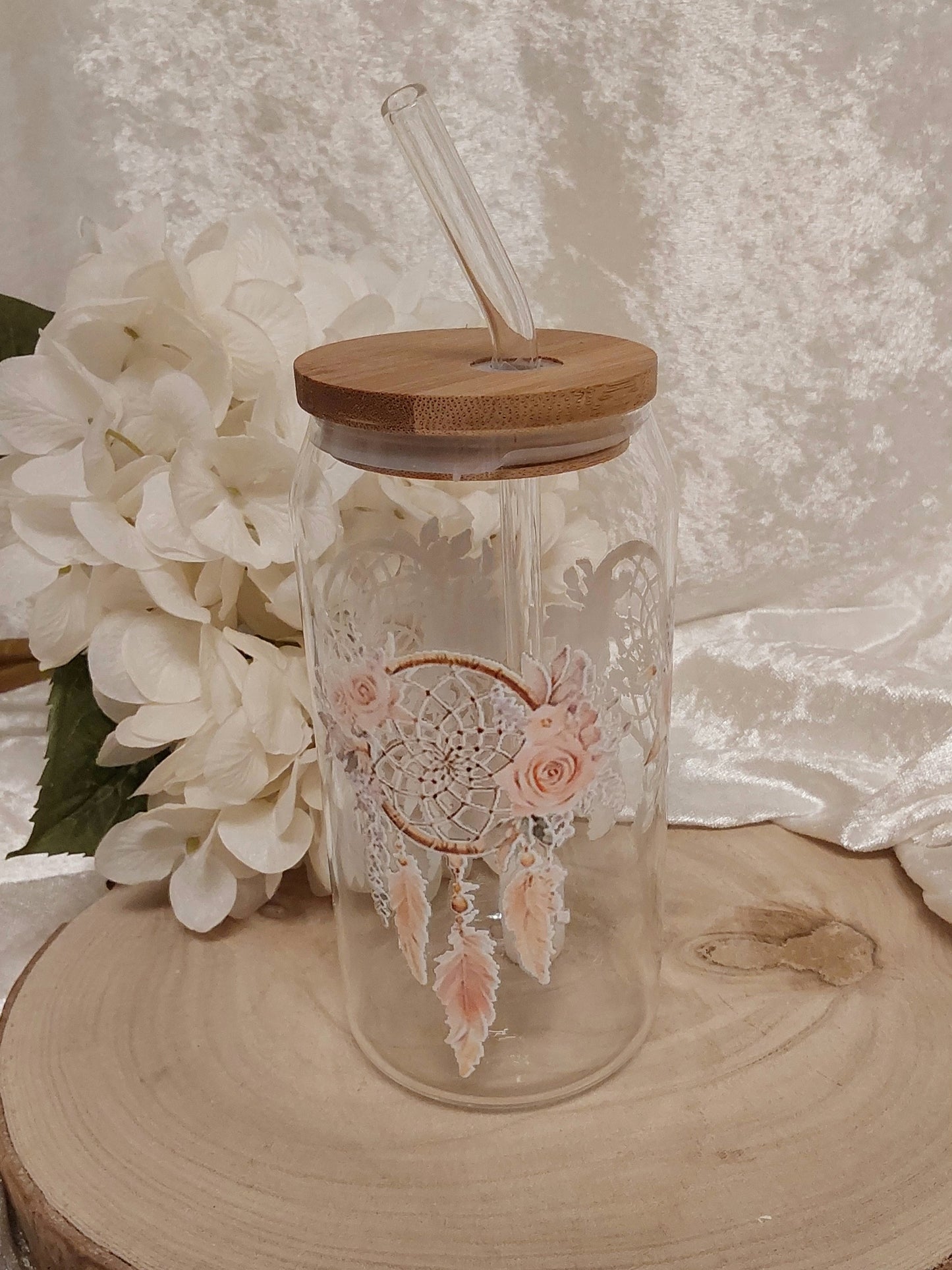 Trink-Glas mit Traumfänger-Motiv