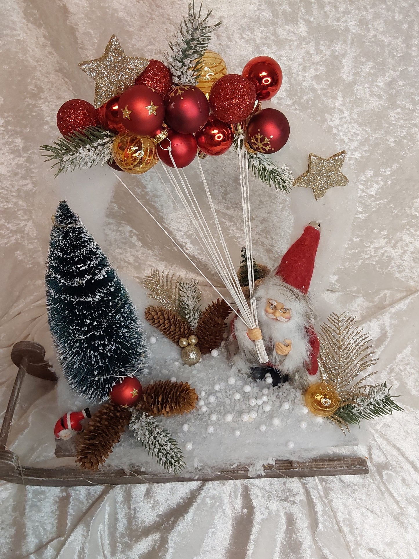 Weihnachtsschlitten mit Beleuchtung