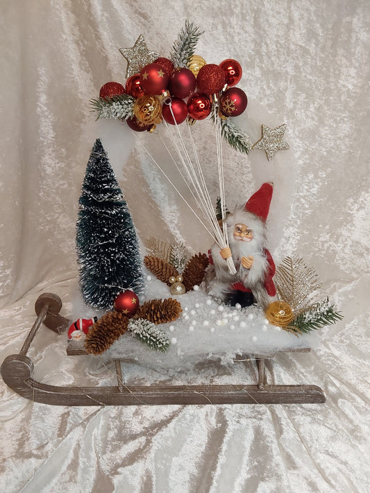 Weihnachtsschlitten mit Beleuchtung