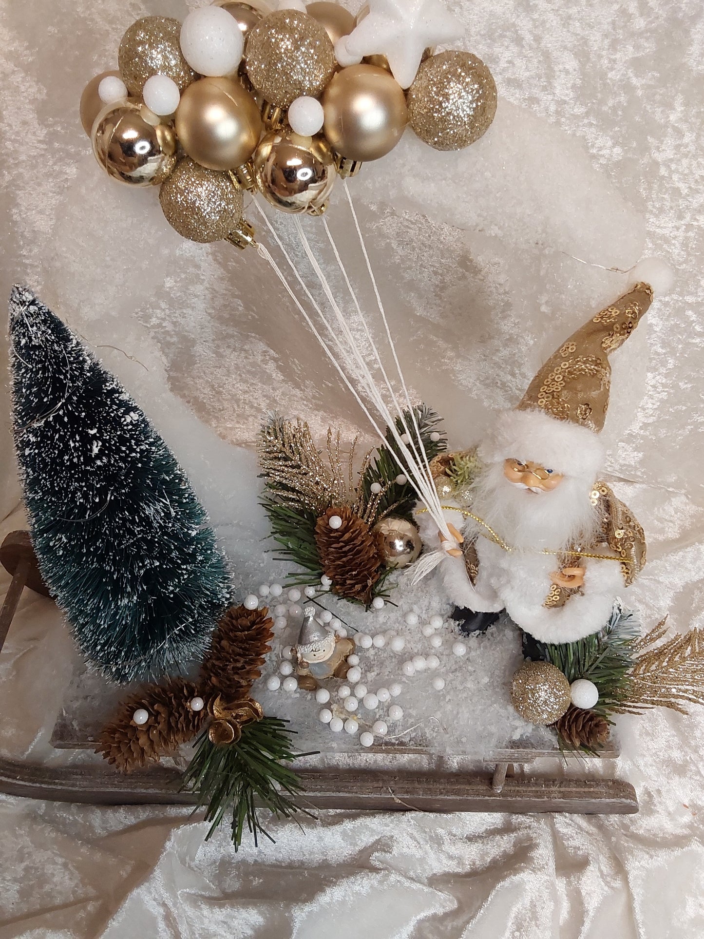 Weihnachtsschlitten mit Beleuchtung