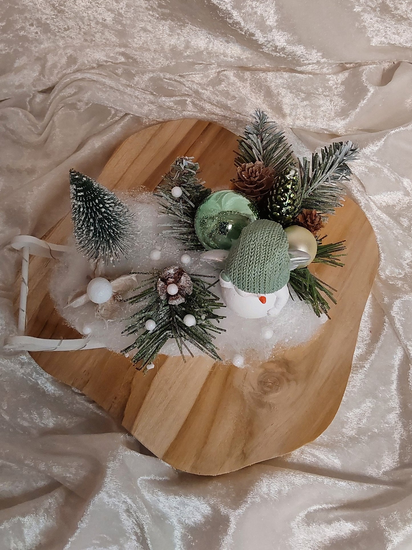 Kleiner Weihnachtsschlitten mit Beleuchtung