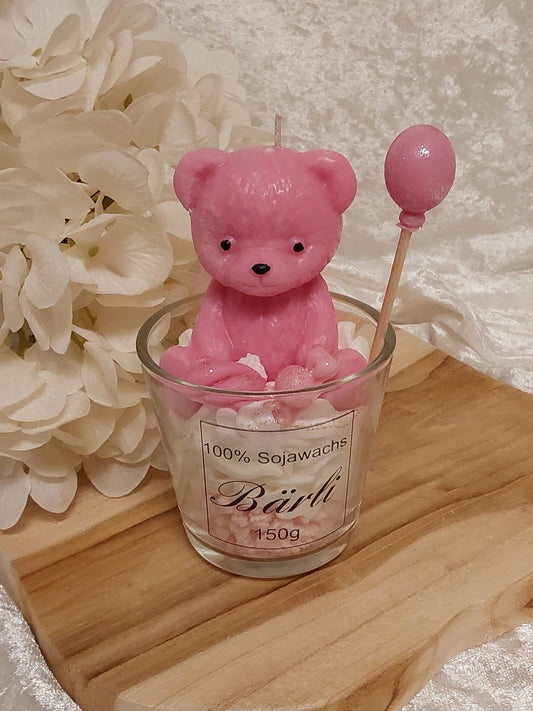 Bärli im Gefäß Geschenkkerze