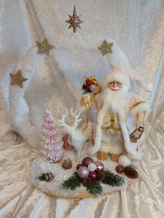 Großes Nikolaus - Gesteck mit Beleuchtung