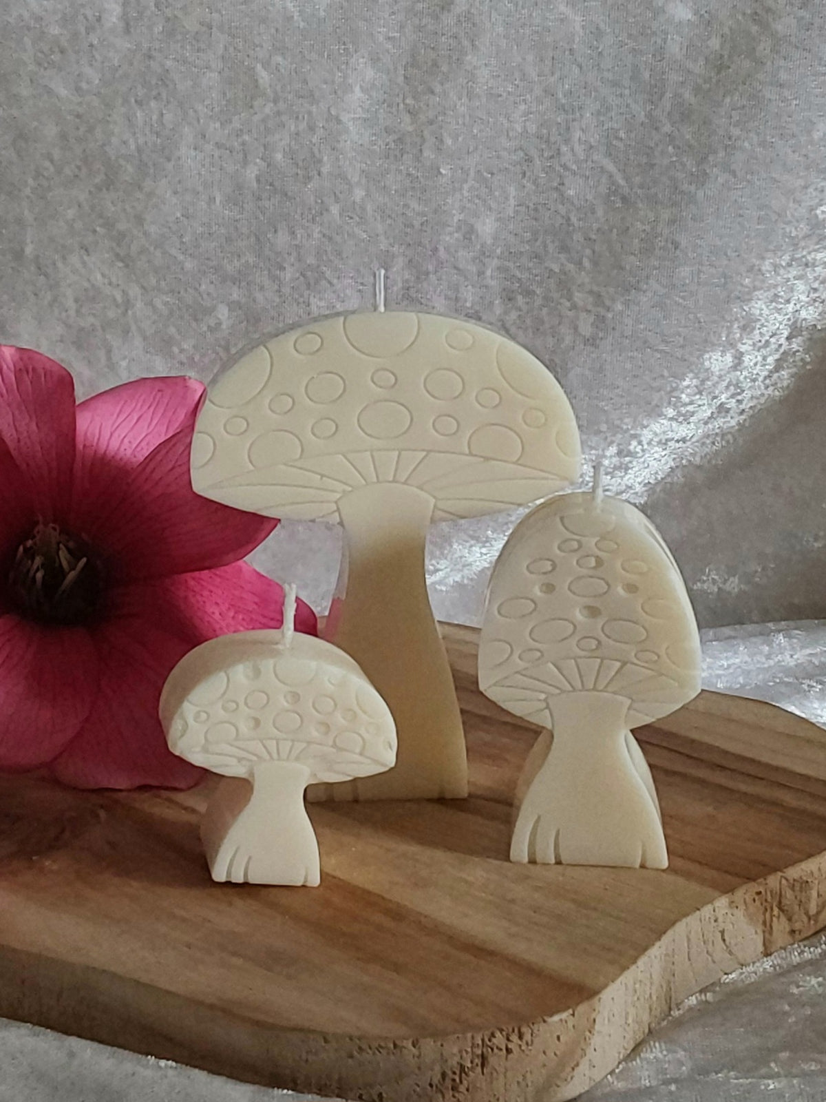 Pilz Kerzen 3er Set