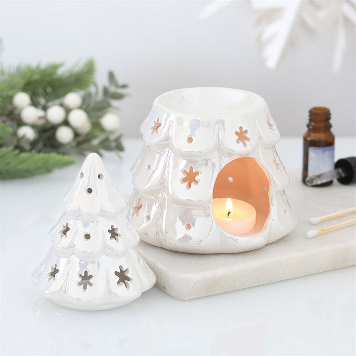 Irisierender weißer Tannenbaum Duftlampe