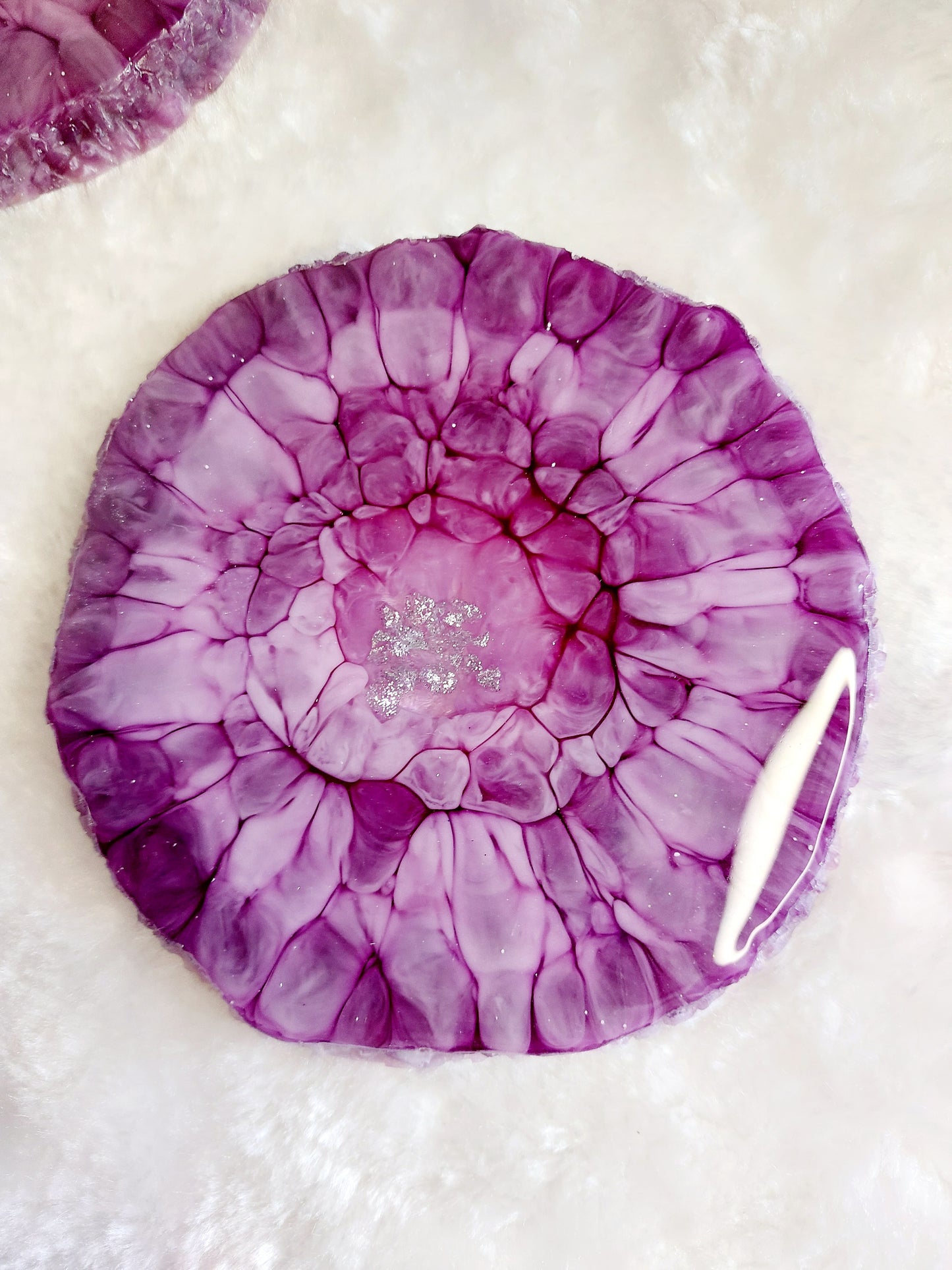 Resin Untersetzer 2er Set Lila