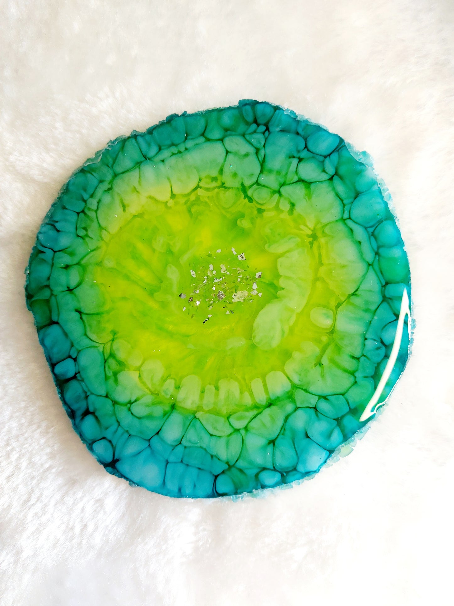 Resin Untersetzer 2er Set Grün