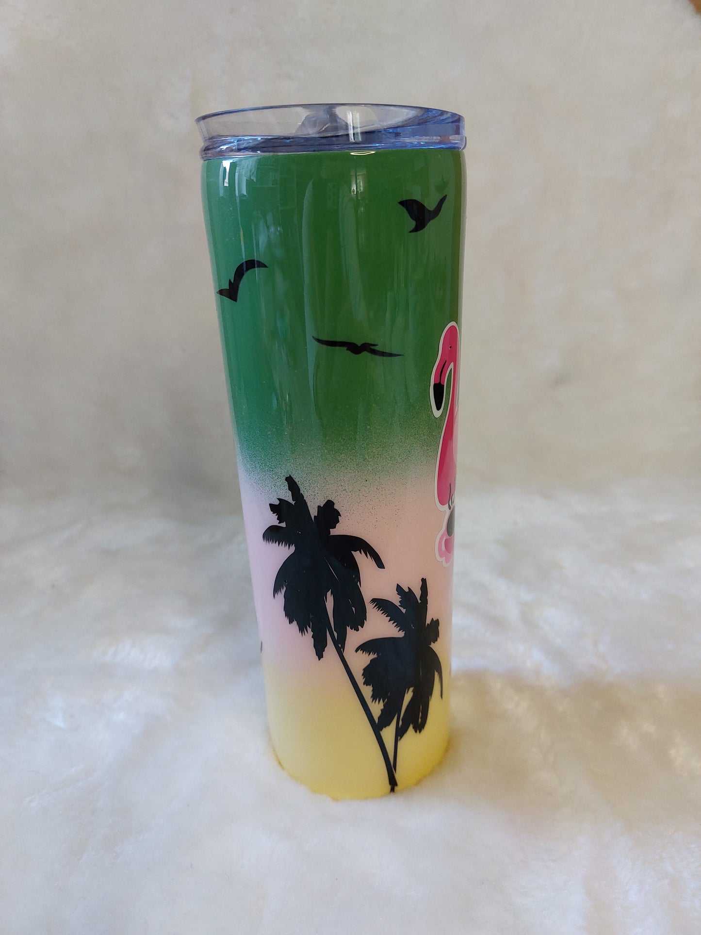 Tumbler Beach Spruch Strohhalm