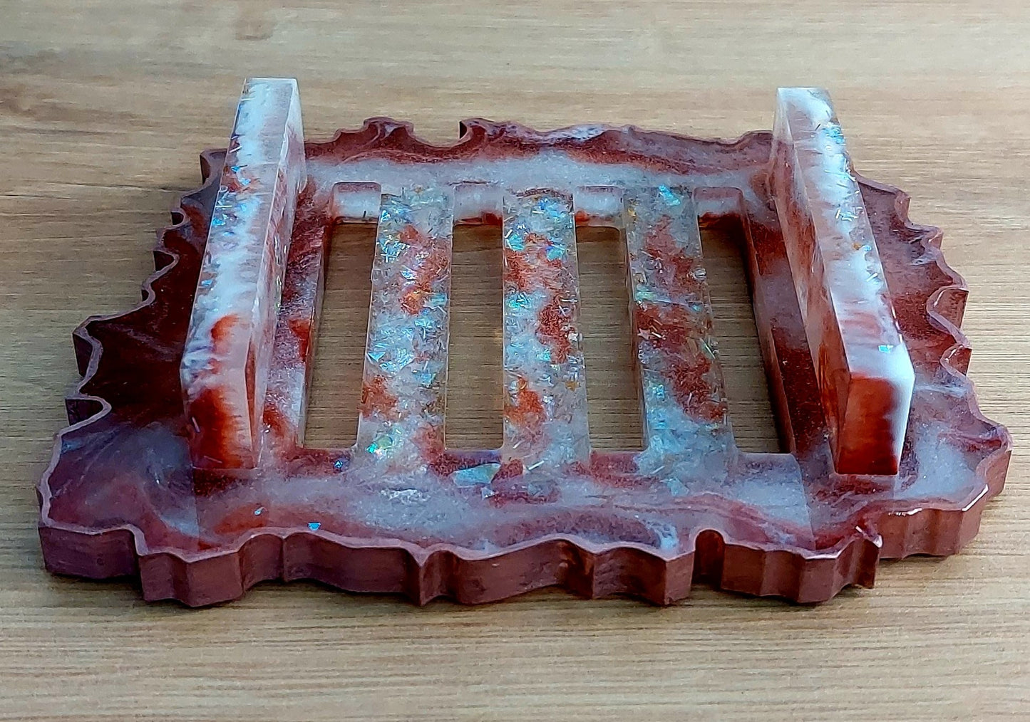 Resin Untersetzer Set mit Halter