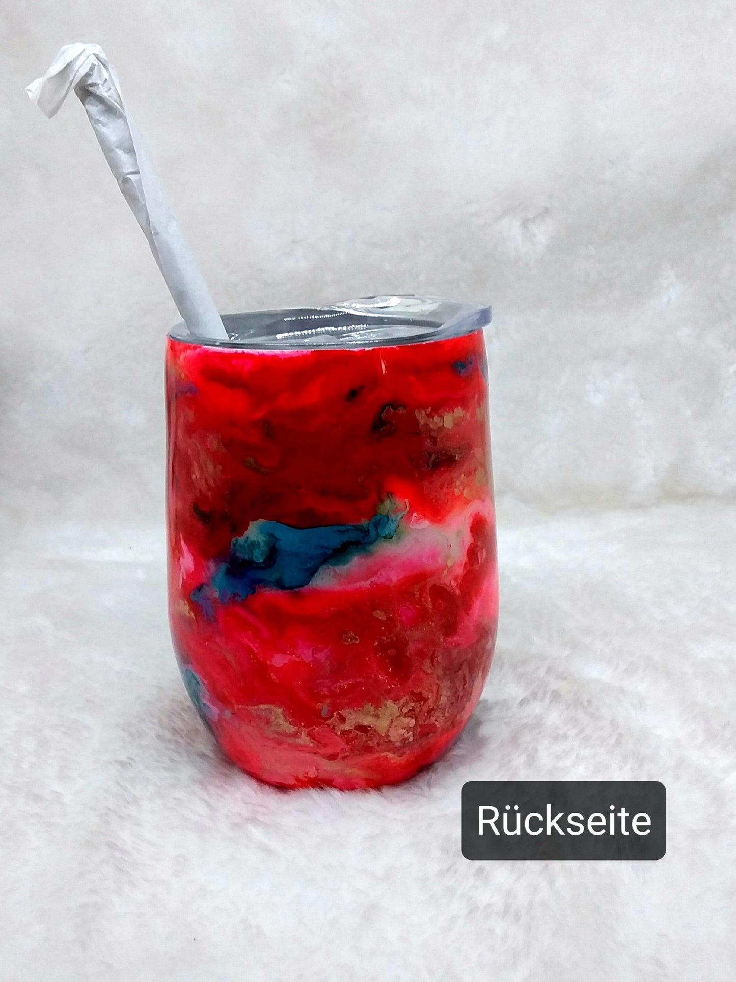 Tumbler Trinkbecher Spruch Strohhalm