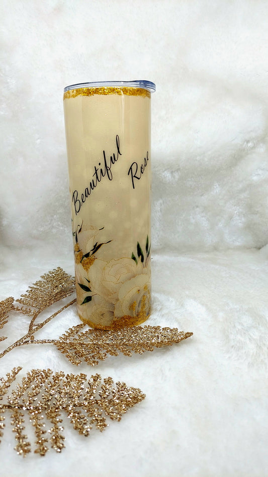 Tumbler Trinkbecher Rosen Beautiful